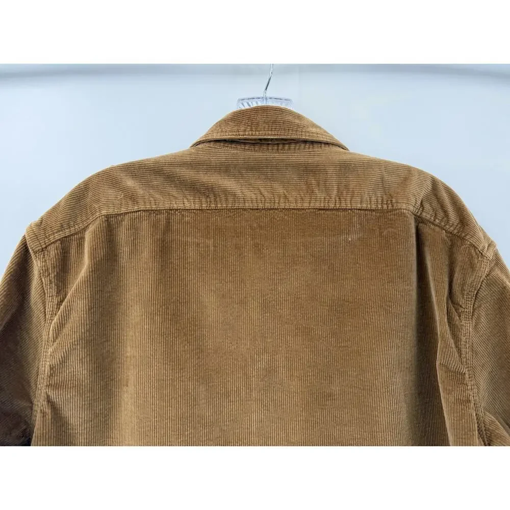 Banana Republic Men's Brown Collared Corduroy Button Up Shirt Size Large Classic